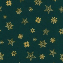 100% Cotton Poplin Christmas Prints Green 0524
