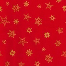 100% Cotton Poplin Christmas Prints Red 0524