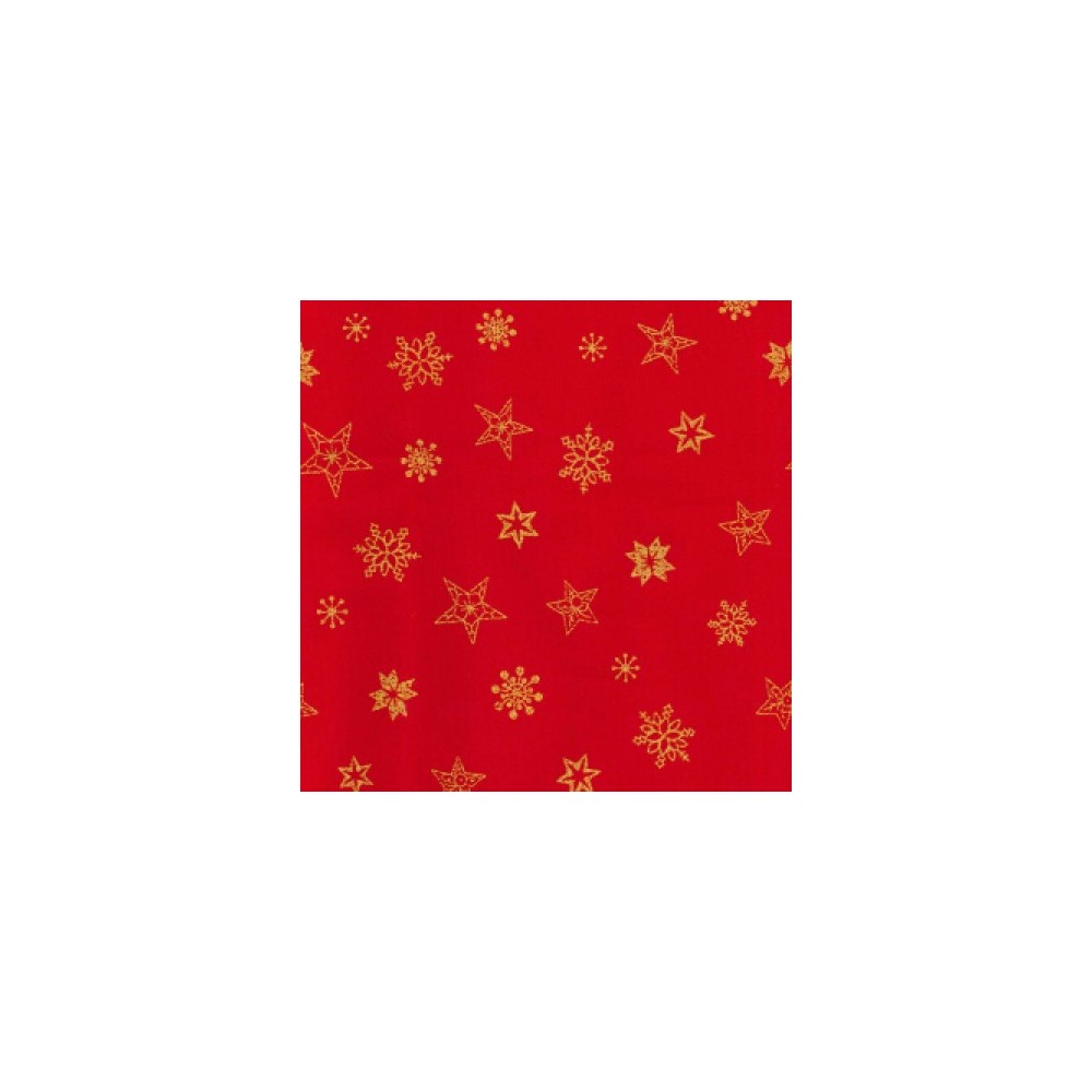 100% Cotton Poplin Christmas Prints Red 0524