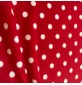 Polko Spots on Fleece Fabric Red with White Spots2