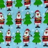 Cotton Christmas Prints Santa Blue3