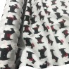 Cotton Christmas Prints Small Dogs White 1