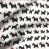 Cotton Christmas Prints Small Dogs White 2