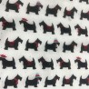 Cotton Christmas Prints Small Dogs White 3