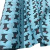 Cotton Christmas Prints small Dogs Blue 1