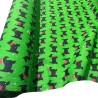 Cotton Christmas Prints small Dogs Green 1