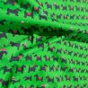 Cotton Christmas Prints small Dogs Green 2