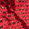 Cotton Christmas Prints small Dogs Red2