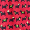 Cotton Christmas Prints small Dogs Red3