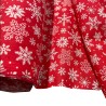 Cotton Christmas PrintsRed Snowflakes1