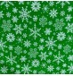 Cotton Christmas Prints Green Snowflakes 3