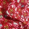 Cotton Christmas Prints Canes and Christmas Tree Red2