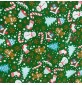 Cotton Christmas Prints Canes and Christmas Tree Green3