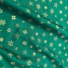 Cotton Christmas Prints Stars and Flakes Green2