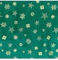 Cotton Christmas Prints Stars and Flakes Green3