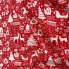 Cotton Christmas Prints Merry Christmas Red2