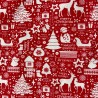 Cotton Christmas Prints Merry Christmas Red3