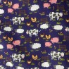 Printed Polycotton Designs On The Farm Navy 3