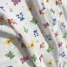 Printed Polycotton Designs White With Bears 2