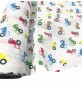 Printed Polycotton Designs White With Tractors 1