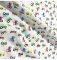 Printed Polycotton Designs White With Tractors 2