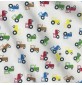 Printed Polycotton Designs White With Tractors 3