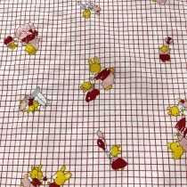 Printed Polycotton Designs  Red Bunnies 3