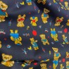 Printed Polycotton Designs Navy Teddy 2