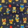 Printed Polycotton Designs Navy Teddy 3