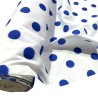 Polycotton Drill Polka Dots Royal1