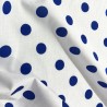 Polycotton Drill Polka Dots Royal2