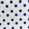 Polycotton Drill Polka Dots Royal3