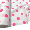 Polycotton Drill Polka Dots pink1