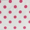 Polycotton Drill Polka Dots pink3