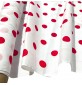 Polycotton Drill Polka Dots Red1