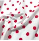Polycotton Drill Polka Dots Red2