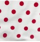 Polycotton Drill Polka Dots Red3