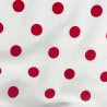 Polycotton Drill Polka Dots Red3