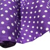 Polycotton Fabric Polka Dots Purple 1