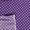 Polycotton Fabric Polka Dots Purple 3