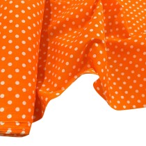Polycotton Fabric Polka Dots Orange1