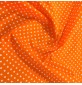 Polycotton Fabric Polka Dots Orange2