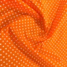 Polycotton Fabric Polka Dots Orange2