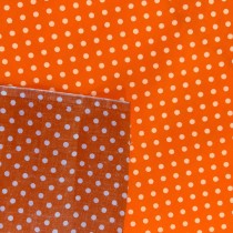 Polycotton Fabric Polka Dots Orange3