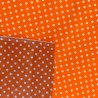 Polycotton Fabric Polka Dots Orange3