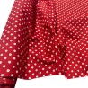 Polycotton Fabric Polka Dots Red1