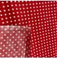 Polycotton Fabric Polka Dots Red3