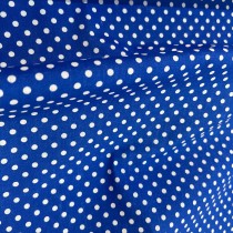 Polycotton Fabric Polka Dots Royal2