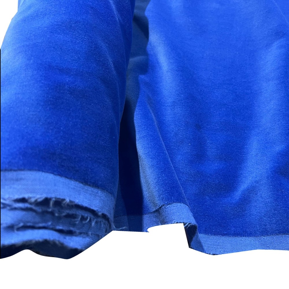 Cotton Velvet Fabric Royal1