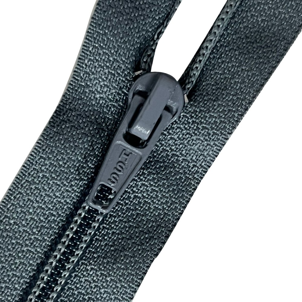 Pack Of 5 Grey Nylon Zips (Open end) | EU Fabrics